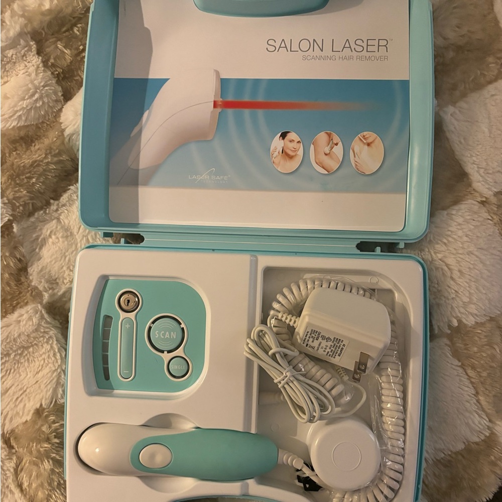 Salon Laser Hair Remover Kit in White and Blue